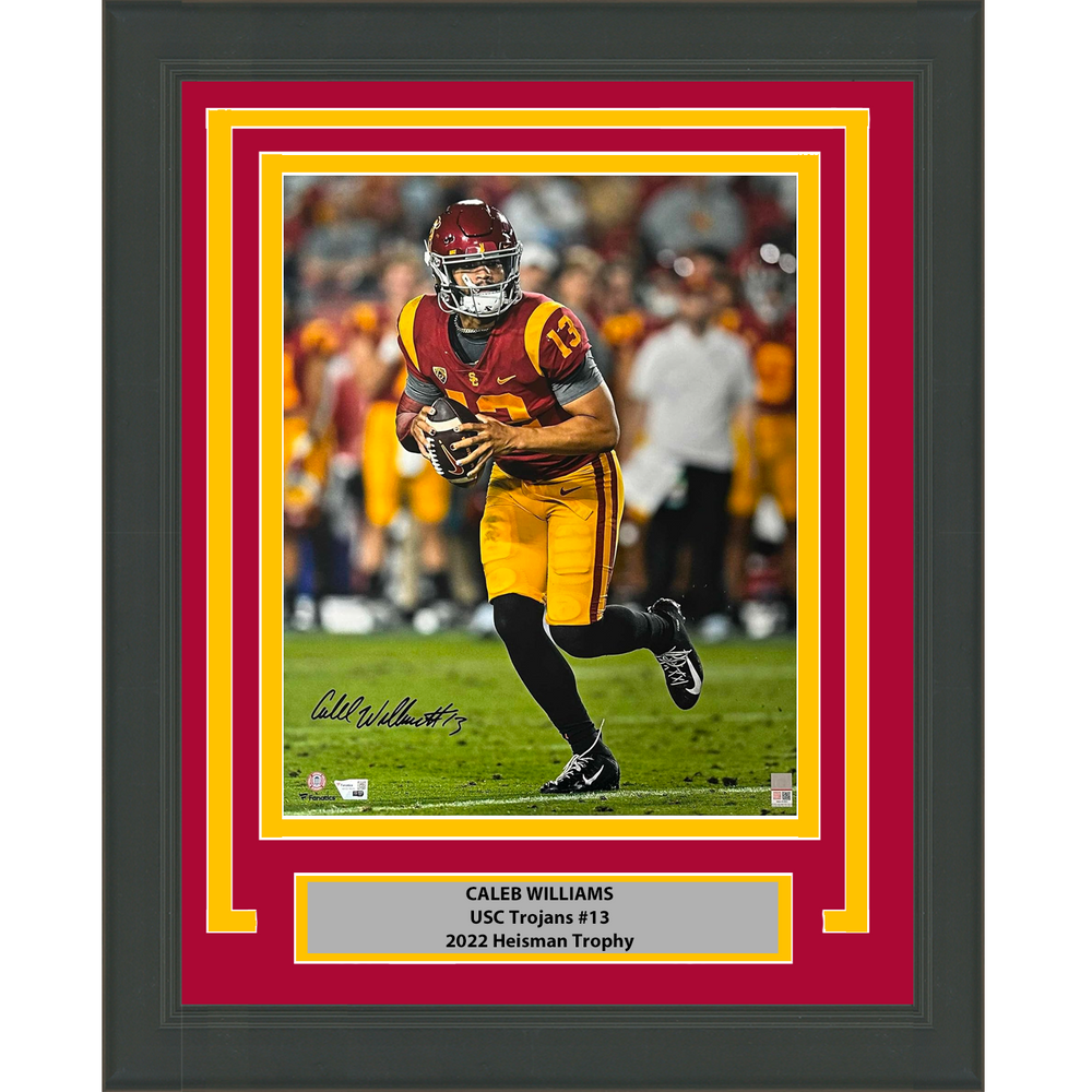 Framed Autographed/Signed Caleb Williams USC Trojans 16x20 College Football Photo Fanatics COA