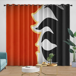 Calgary Flames Curtains Blackout Window Drapes Room Decoration (Online Order Only)