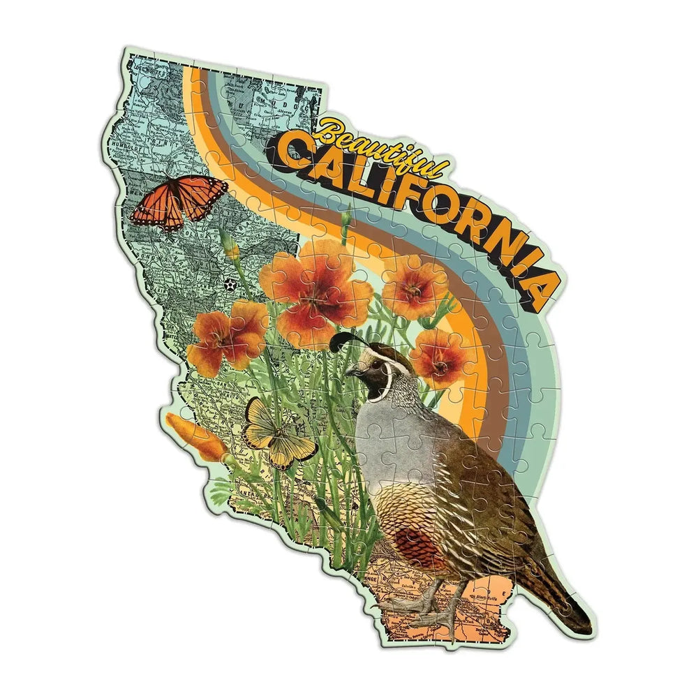 California 100 Piece Mini Shaped Jigsaw Puzzle Galison (ONLINE ORDER ONLY)