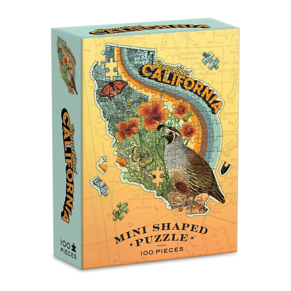 California 100 Piece Mini Shaped Jigsaw Puzzle Galison (ONLINE ORDER ONLY)