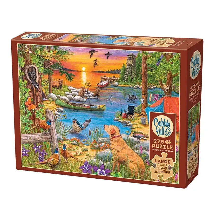 Camping at Sunset Cove 275 Large Piece Jigsaw Puzzle Cobble Hill (ONLINE ORDER ONLY)