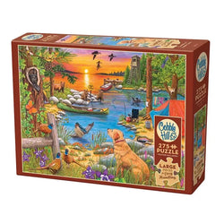 Camping at Sunset Cove 275 Large Piece Jigsaw Puzzle Cobble Hill (ONLINE ORDER ONLY)