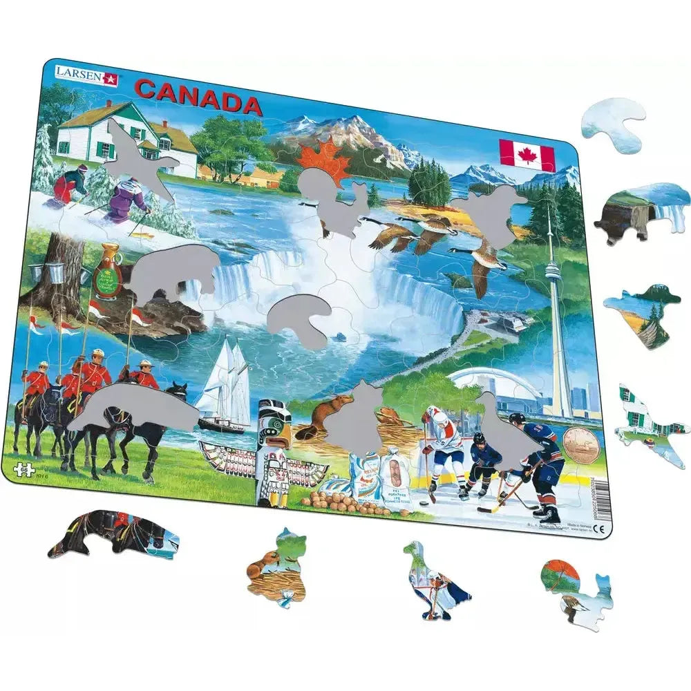 Canada Collage 66 Piece Tray Jigsaw Puzzle Larsen (ONLINE ORDER ONLY)