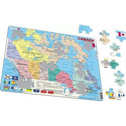 Canada Map 48 Piece Tray Jigsaw Puzzle Larsen (ONLINE ORDER ONLY)