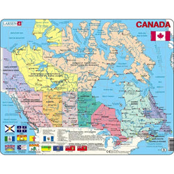 Canada Map 48 Piece Tray Jigsaw Puzzle Larsen (ONLINE ORDER ONLY)