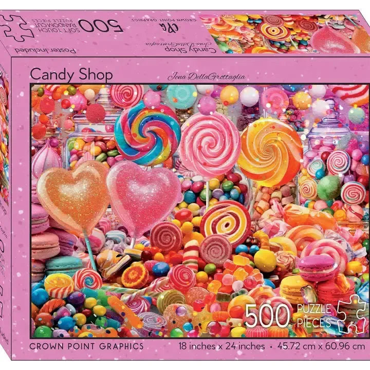 Candy Shop 500 Piece Soft Touch Jigsaw Puzzle Crown Point (ONLINE ORDER ONLY)
