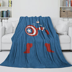 Captain America Blanket Pattern Flannel Kids Room Throw (ONLINE ORDER ONLY)