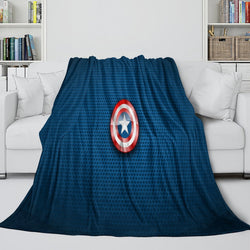 Captain America Blanket Pattern Flannel Kids Room Throw (ONLINE ORDER ONLY)