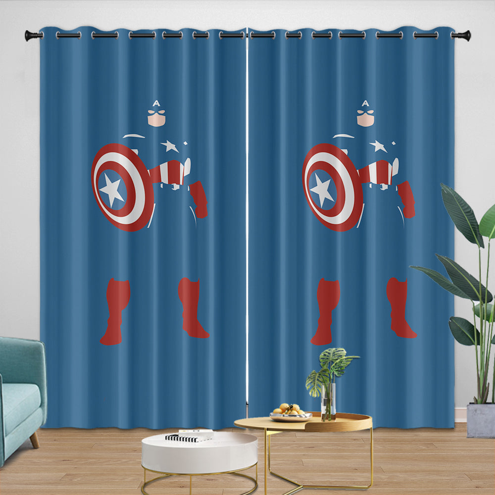 Captain America Curtains Blackout Window Drapes Room Decoration (ONLINE ORDER ONLY)
