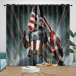 Captain America Curtains Blackout Window Drapes Room Decoration (ONLINE ORDER ONLY)