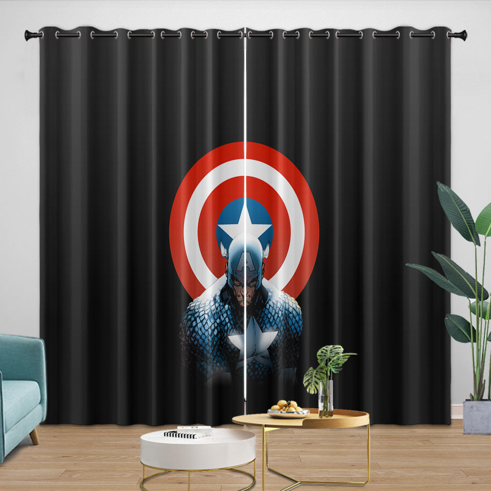 Captain America Curtains Blackout Window Drapes Room Decoration (ONLINE ORDER ONLY)
