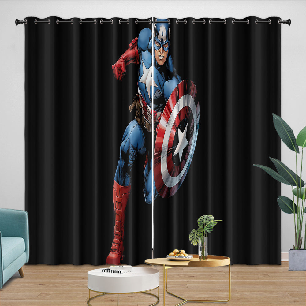Captain America Curtains Blackout Window Drapes Room Decoration (ONLINE ORDER ONLY)