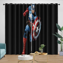 Captain America Curtains Blackout Window Drapes Room Decoration (ONLINE ORDER ONLY)