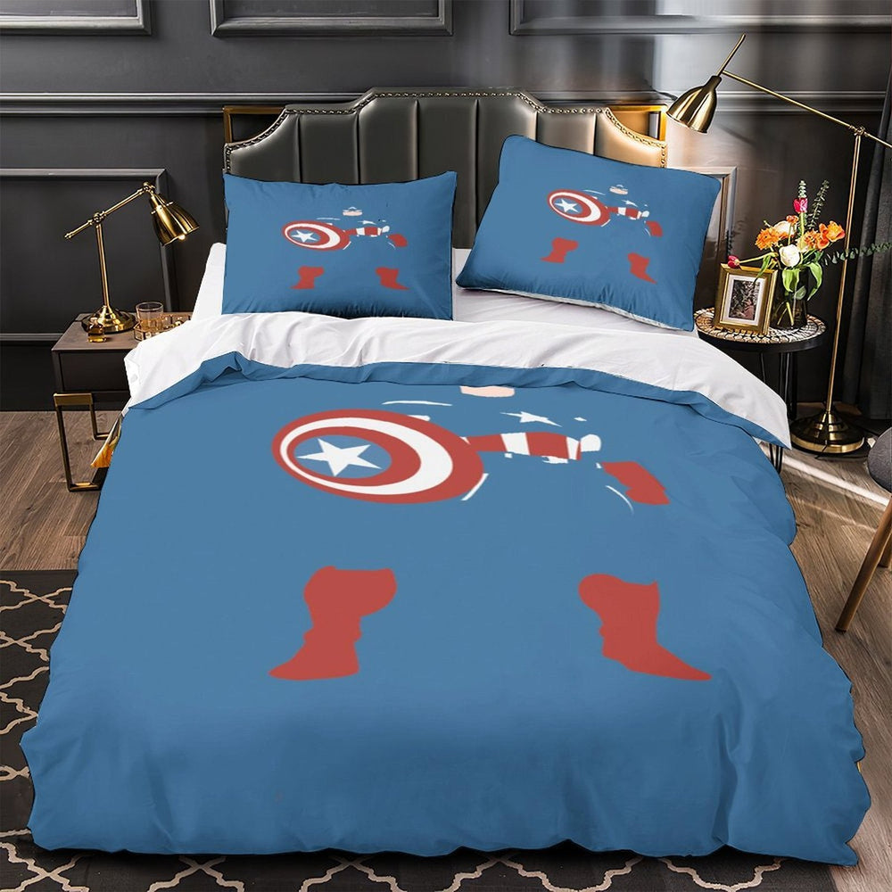 Captain America Duvet Cover Kids Room Bedding Set Without Filler (ONLINE ORDER ONLY)