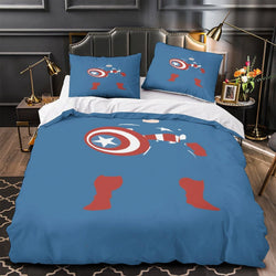 Captain America Duvet Cover Kids Room Bedding Set Without Filler (ONLINE ORDER ONLY)