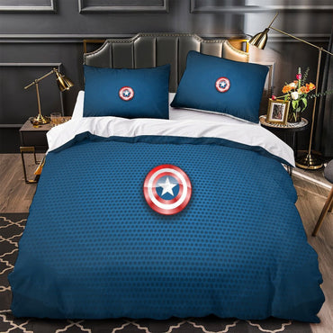 Captain America Duvet Cover Kids Room Bedding Set Without Filler (ONLINE ORDER ONLY)