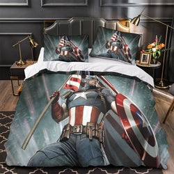 Captain America Duvet Cover Kids Room Bedding Set Without Filler (ONLINE ORDER ONLY)