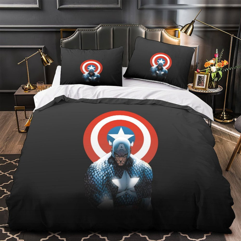 Captain America Duvet Cover Kids Room Bedding Set Without Filler (ONLINE ORDER ONLY)