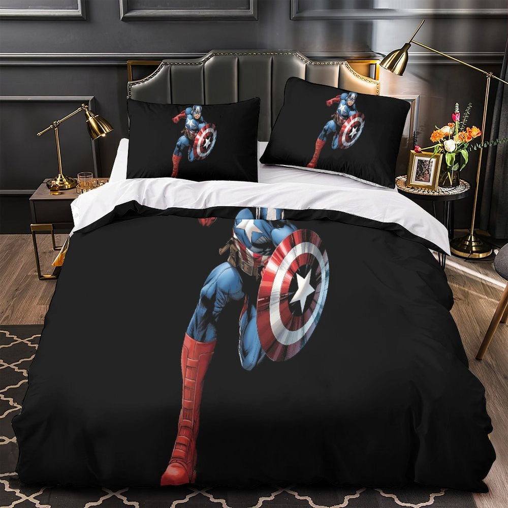 Captain America Duvet Cover Kids Room Bedding Set Without Filler (ONLINE ORDER ONLY)