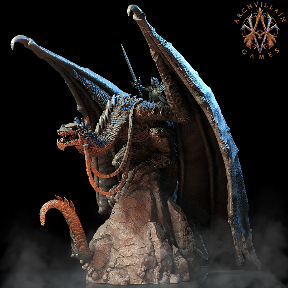 3D Printed Archvillain Games Captain's Steed The Sorrowsown 28 32mm D&D (Online Only)