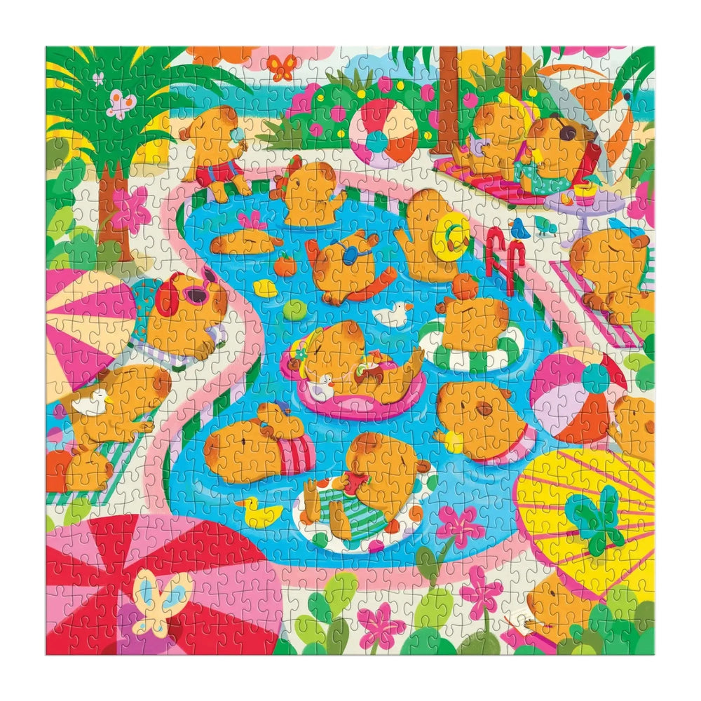Capybara Pool Day 500 Piece Jigsaw Puzzle Mudpuppy (ONLINE ORDER ONLY)