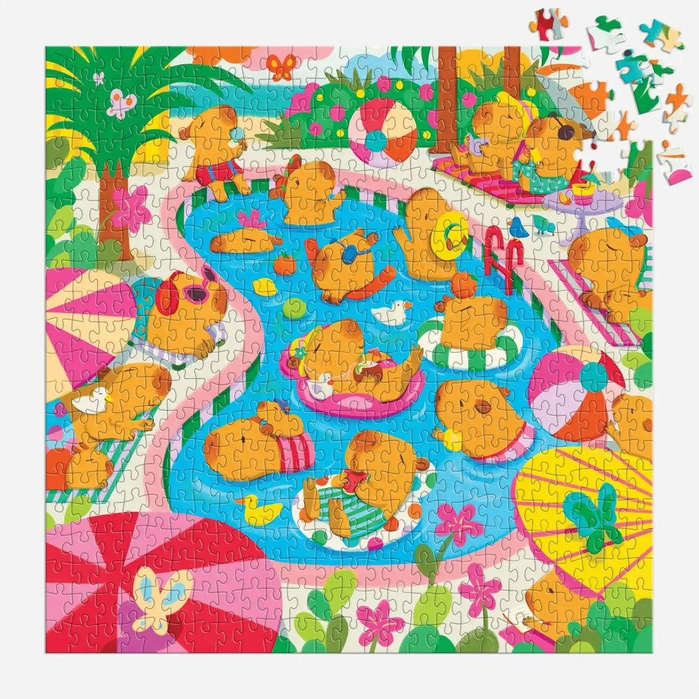 Capybara Pool Day 500 Piece Jigsaw Puzzle Mudpuppy (ONLINE ORDER ONLY)