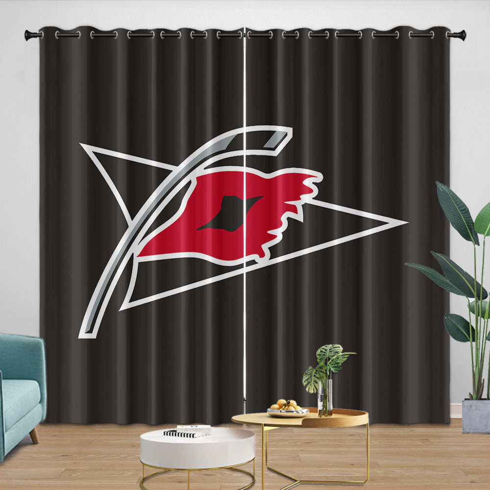 Carolina Hurricanes Curtains Blackout Window Drapes Room Decoration (Online Order Only)