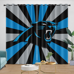 Carolina Panthers Curtains Blackout Window Drapes Room Decoration (Online Order Only)