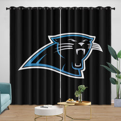 Carolina Panthers Curtains Blackout Window Drapes Room Decoration (Online Order Only)
