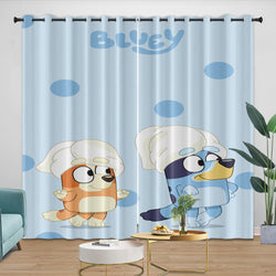 Cartoon Bluey Curtains Pattern Blackout Window Drapes (ONLINE ORDER ONLY)