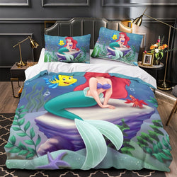 Cartoon The Little Mermaid Ariel Bedding Set Quilt Duvet Cover Without Filler (Online Order Only)