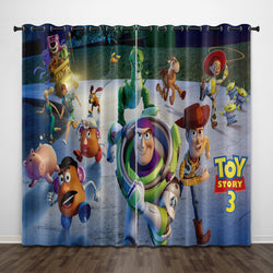 Cartoon Toy Story Curtains Pattern Blackout Window Drapes (Online Order Only)