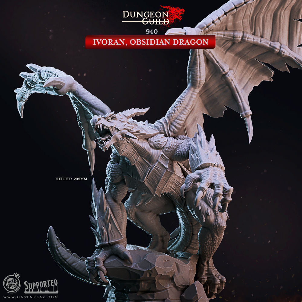 3D Printed Cast n Play Ivoran, Obsidian Dragon Dungeon Guild Set 28mm 32mm D&D (Online Only)