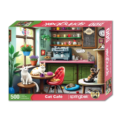 Cat Café 500 Piece Jigsaw Puzzle Springbok (ONLINE ORDER ONLY)