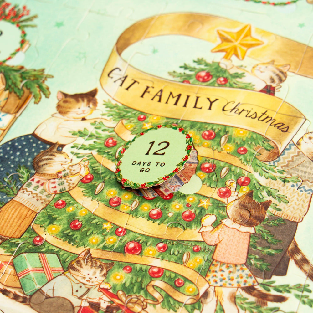 Cat Family Christmas 76 Piece "Lift the Flap" Jigsaw Puzzle Kaddo (ONLINE ORDER ONLY)