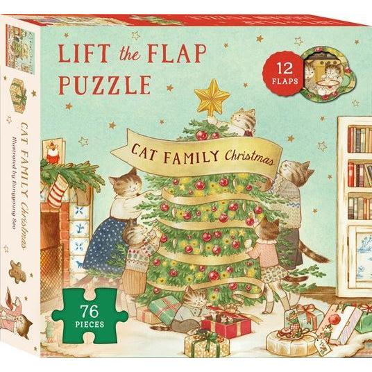 Cat Family Christmas 76 Piece "Lift the Flap" Jigsaw Puzzle Kaddo (ONLINE ORDER ONLY)