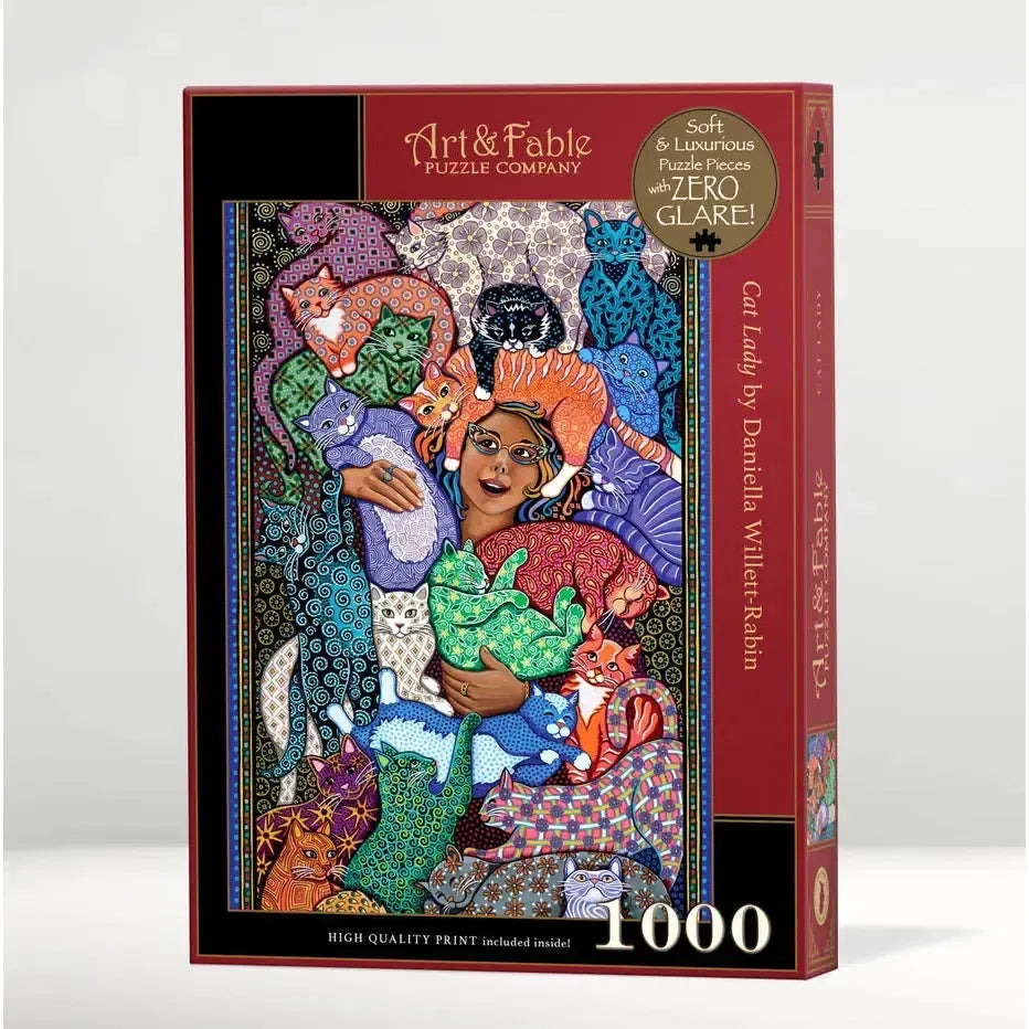 Cat Lady 1000 Piece Premium Jigsaw Puzzle Art & Fable (ONLINE ORDER ONLY)