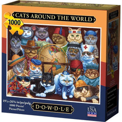 Cats Around the World 1000 Piece Jigsaw Puzzle Dowdle (ONLINE ORDER ONLY)