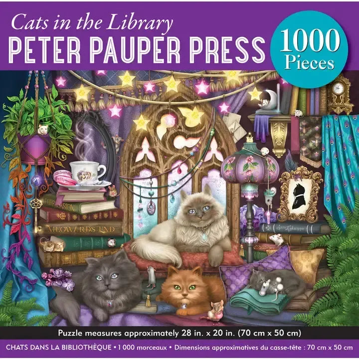 Cats in the Library 1000 Piece Jigsaw Puzzle Peter Pauper (ONLINE ORDER ONLY)