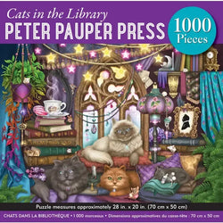 Cats in the Library 1000 Piece Jigsaw Puzzle Peter Pauper (ONLINE ORDER ONLY)