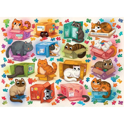 Cats vs Puzzles 1000 Piece Jigsaw Puzzle Cobble Hill (ONLINE ORDER ONLY)