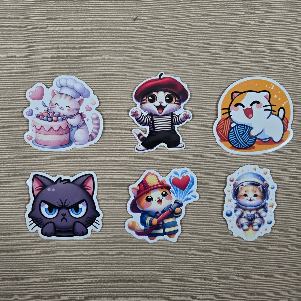 Silly Cat Stickers (ONLINE ORDER ONLY)
