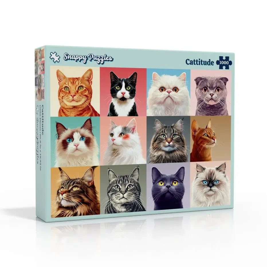 Cattitude 1000 Piece Jigsaw Puzzle Snappy (ONLINE ORDER ONLY)