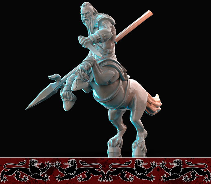 3D Printed Nafarrate Centaur Bestiary Creatures Volume 1 28mm 32mm D&D (Online Only)