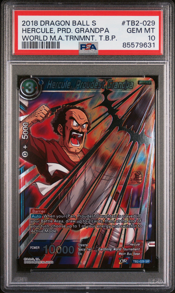 2018 DRAGON BALL SUPER WORLD MARTIAL ARTS HERCULE, PRD. GRANDPA #TB2-029 PSA 10 (Online Order Only)