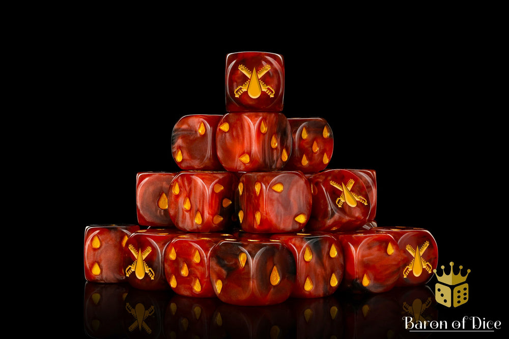 Chain Blades Dice - Blood Red (ONLINE ORDER ONLY)
