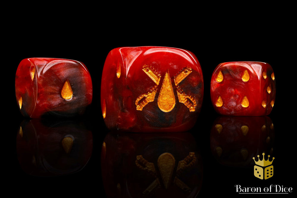 Chain Blades Dice - Blood Red (ONLINE ORDER ONLY)