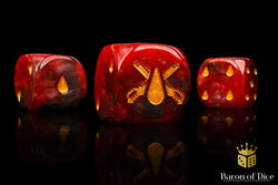 Chain Blades Dice - Blood Red (ONLINE ORDER ONLY)