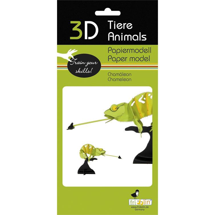 Chameleon 3D Cardboard Model Kit Fridolin (ONLINE ORDER ONLY)