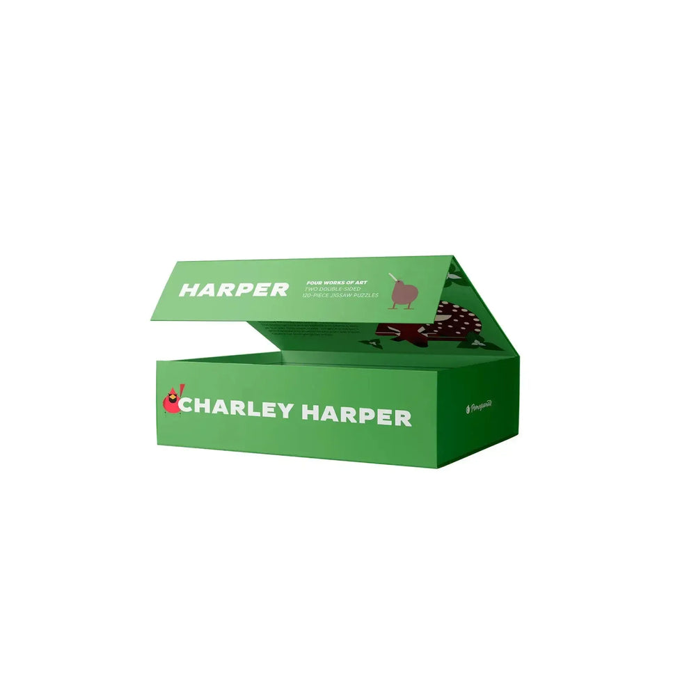 Charley Harper Set of 2 120 Piece Double-Sided Jigsaw Puzzle Pomegranate (ONLINE ORDER ONLY)